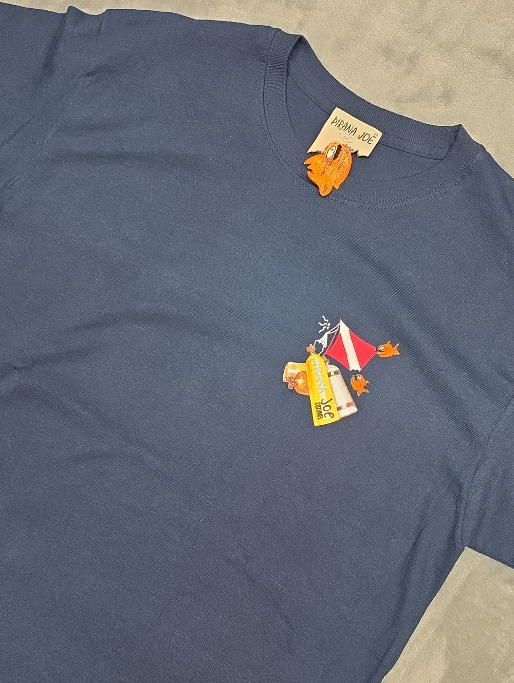 Piranha Joe Dive Cozumel L Men's Navy Short-Sleeve Graphic Tee